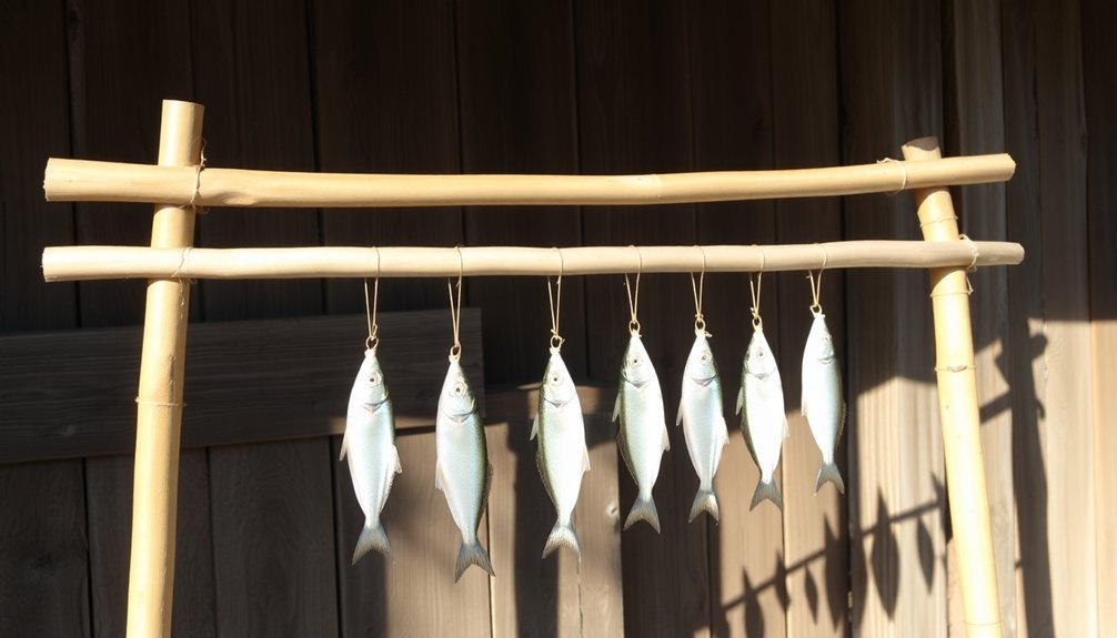 bamboo rack with slope