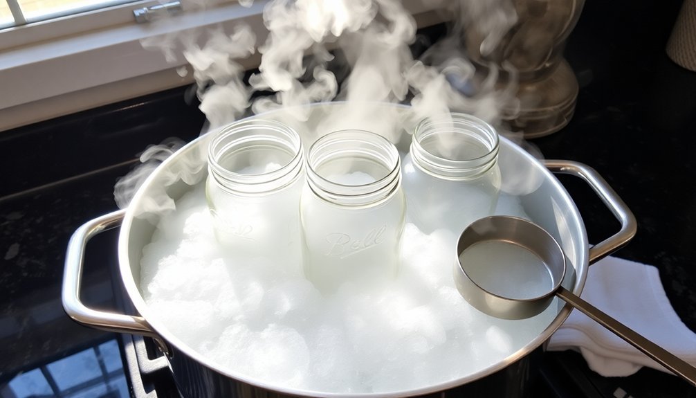 boiling water on stovetop