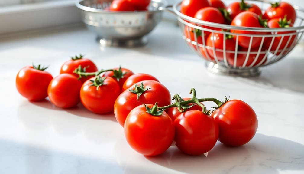 choose and wash tomatoes