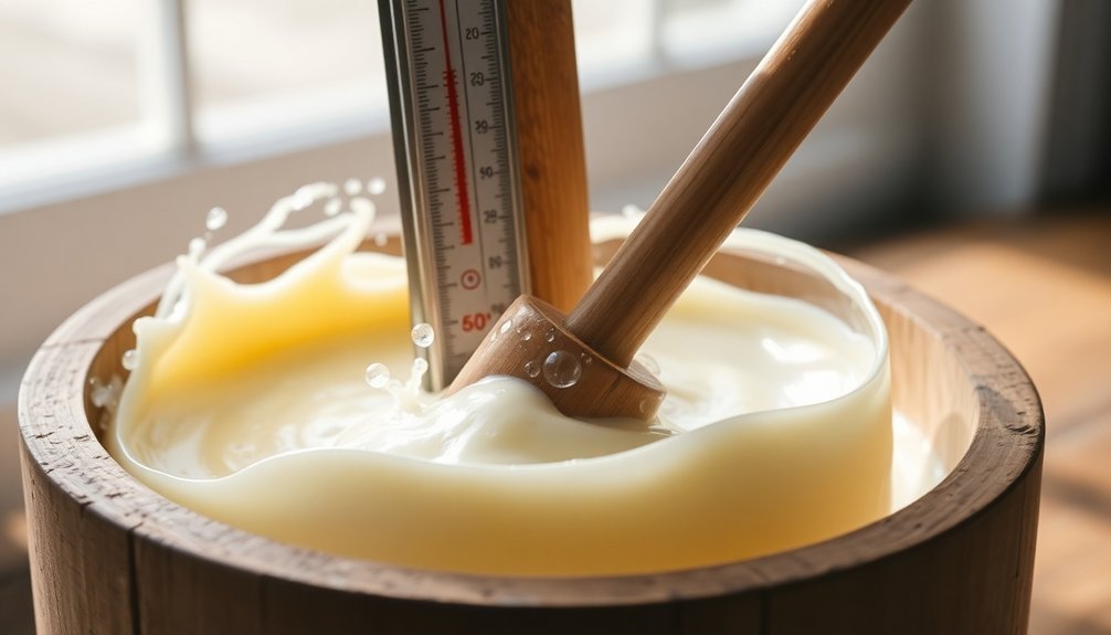 churning with temperature regulation