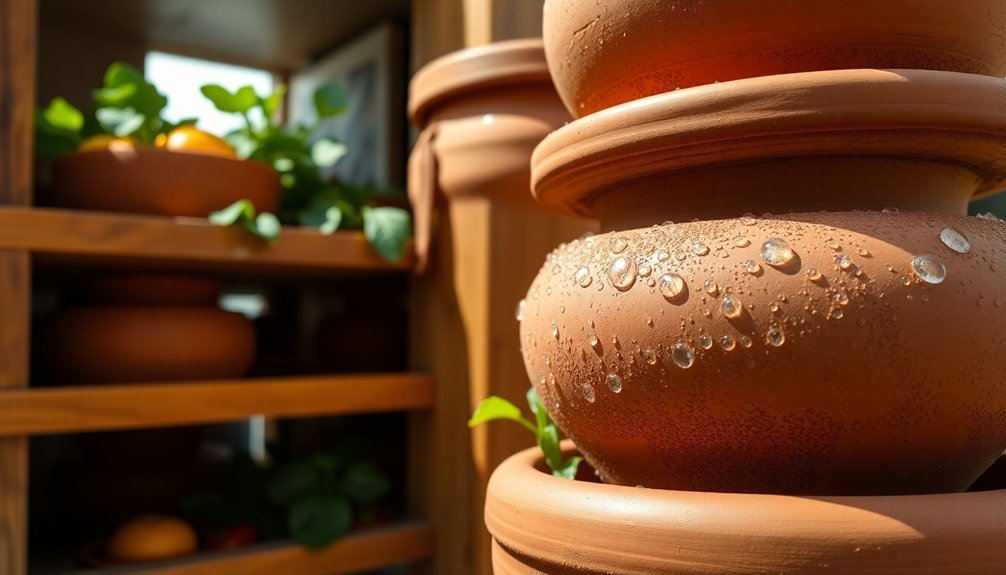 clay storage temperature regulation