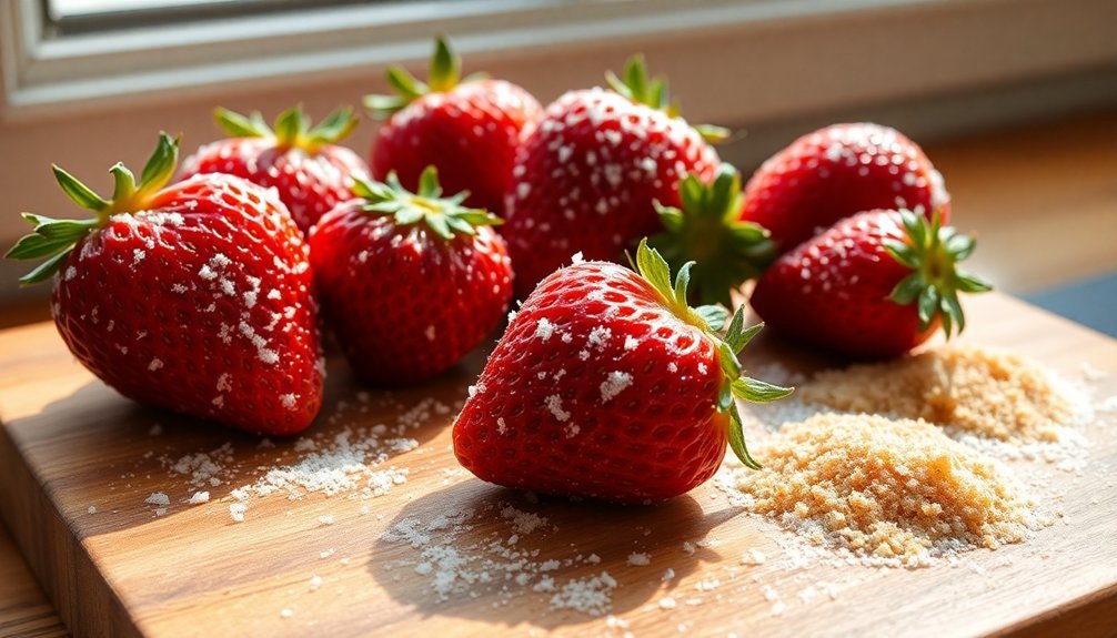 coated fruit with sugar