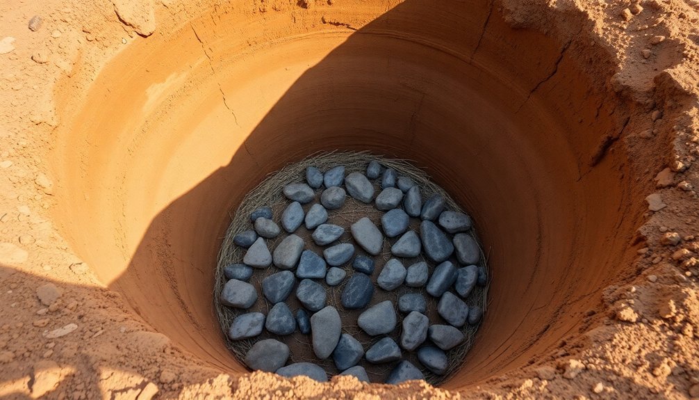 constructing a storage pit