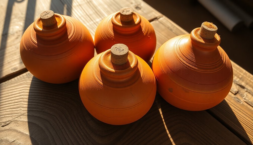 crafted clay pottery artifacts