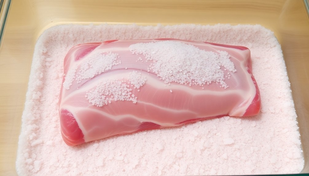 curing meat with salt