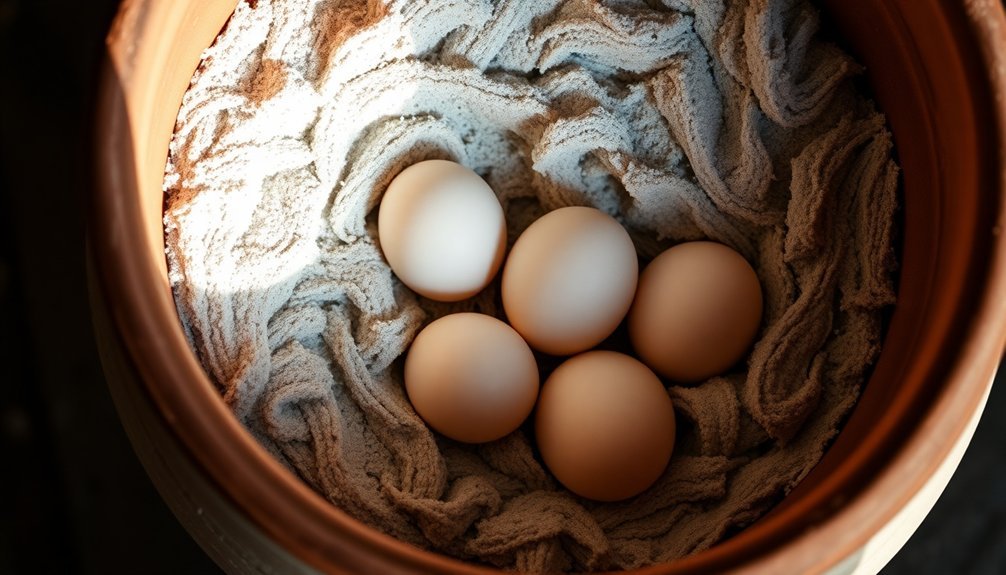 egg preservation using ash