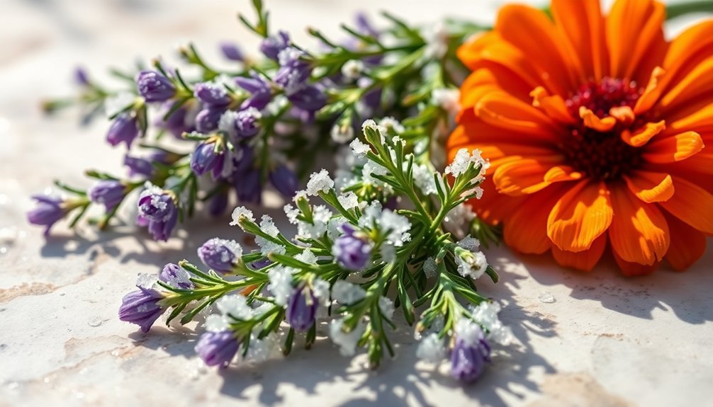 herbal and floral crystals