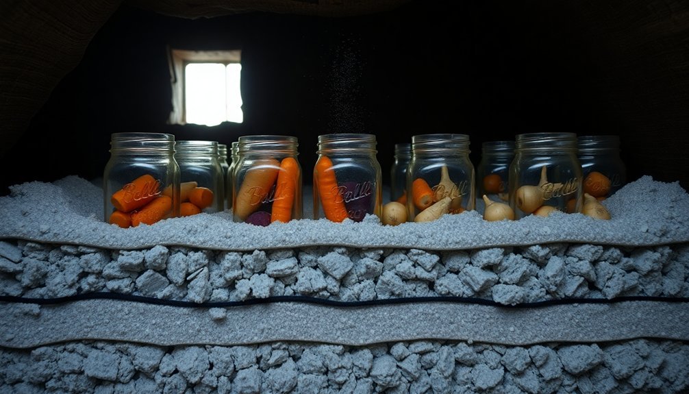 layering produce with ash