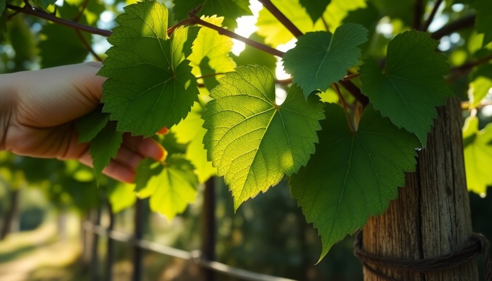 locating wild grape foliage