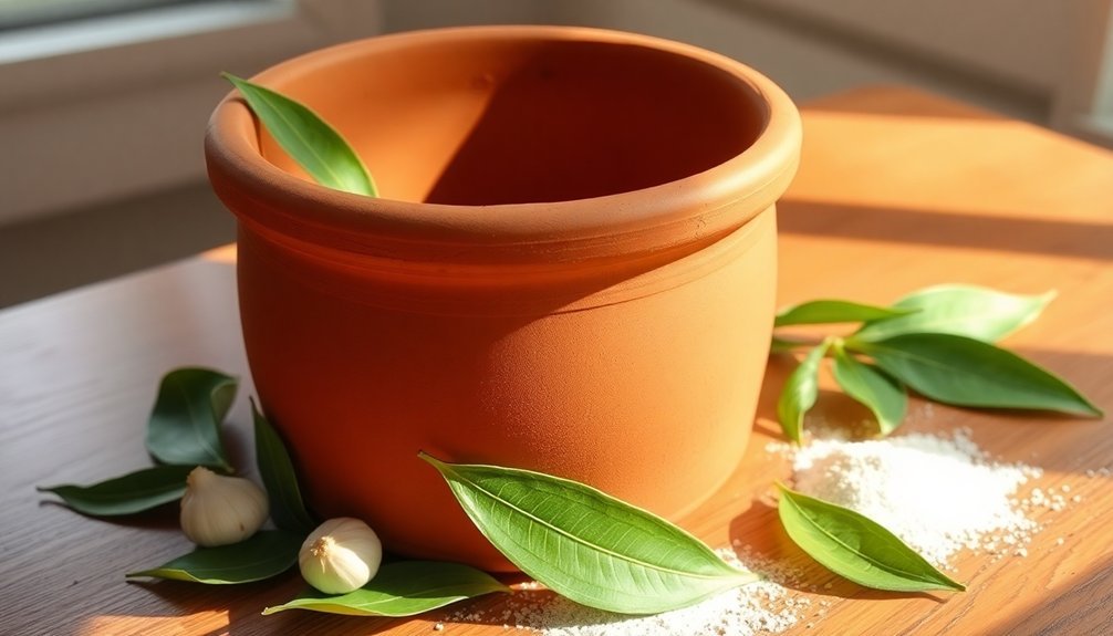 maintaining clay pot cleanliness
