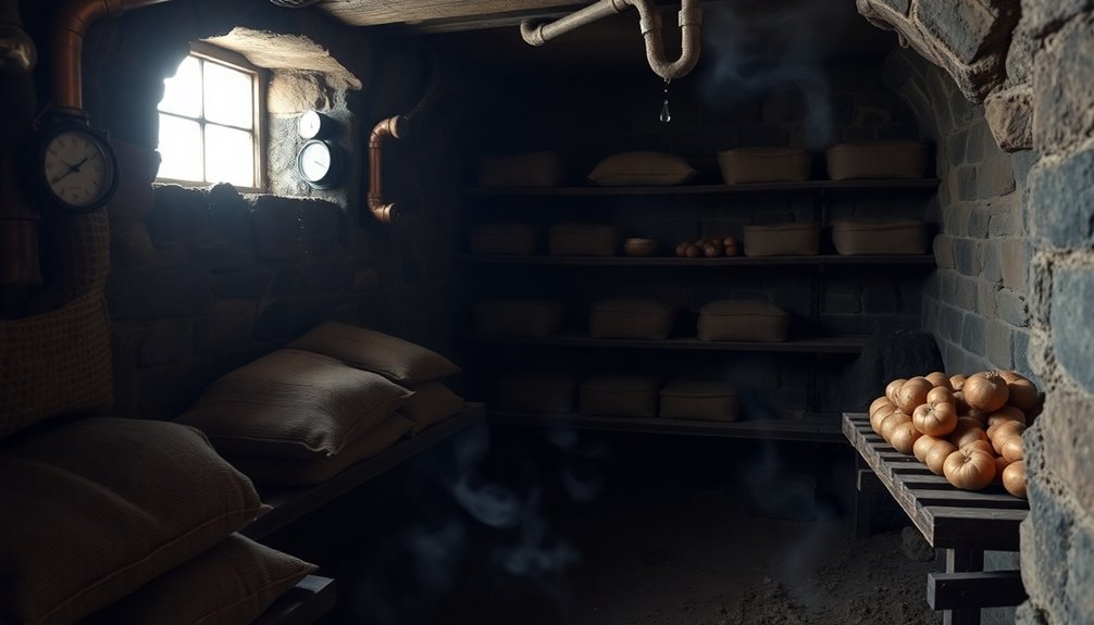 manage root cellar humidity