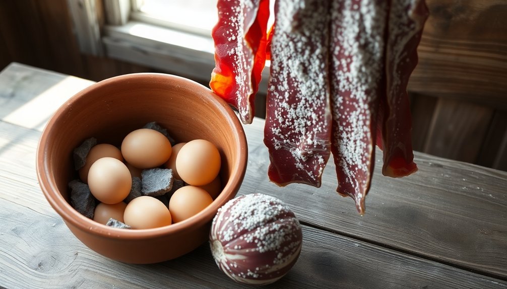 meat and egg storage