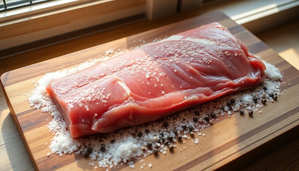 meat preparation for consumption