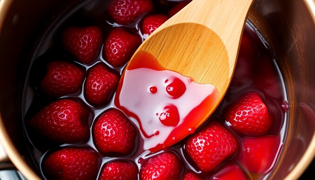 natural fruit sugars thicken