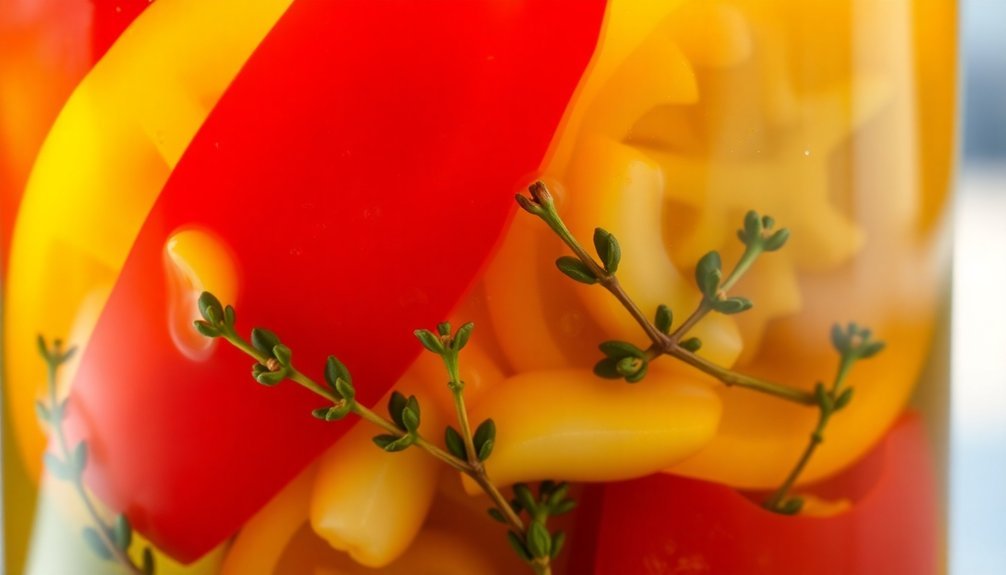 oil preserved bell peppers storage