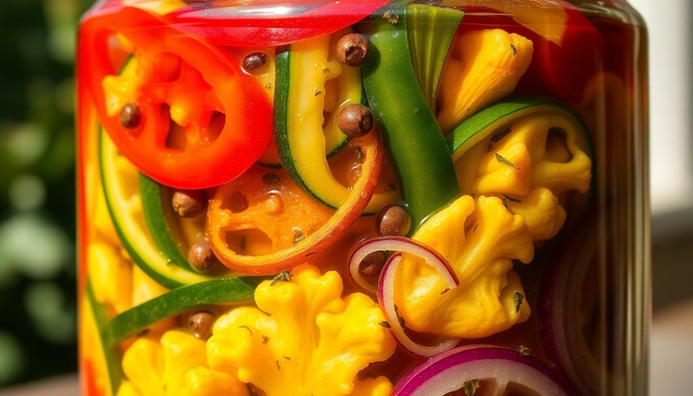 pickling vegetables with vinegar