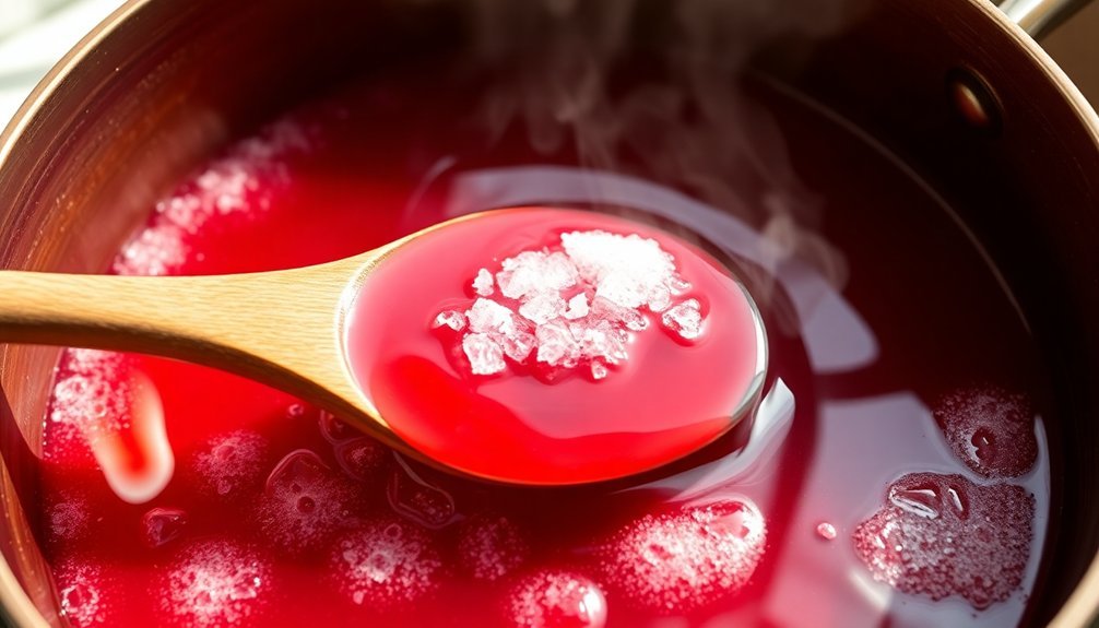 preparing fruit syrup mixture