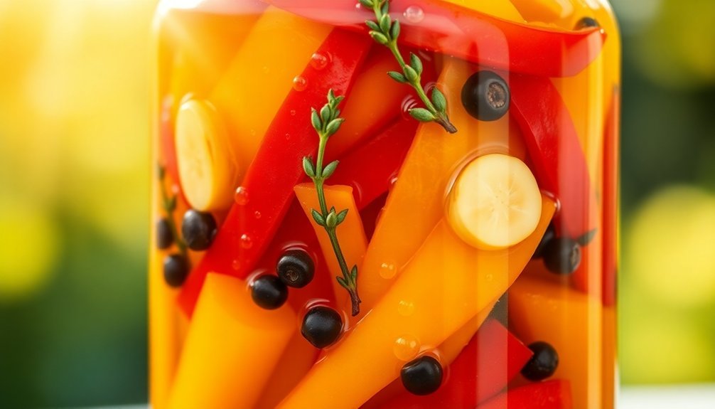preserved bell peppers serving