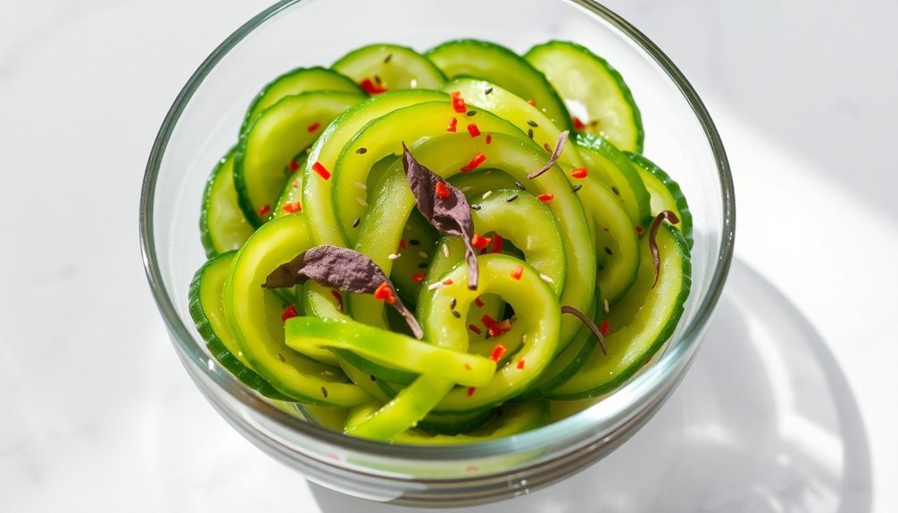 quick vinegar cucumber pickles
