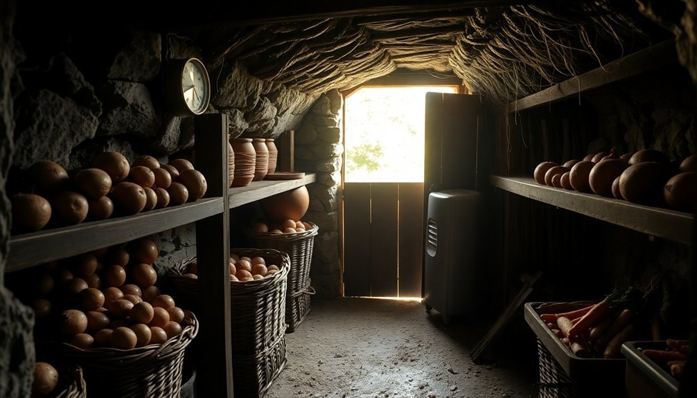 root cellar moisture management