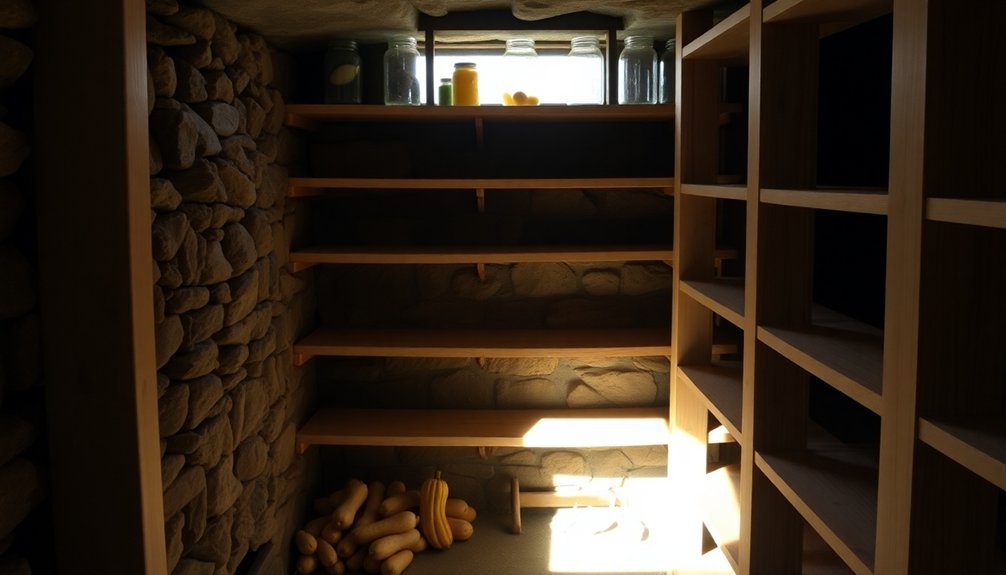 root cellar shelf spacing