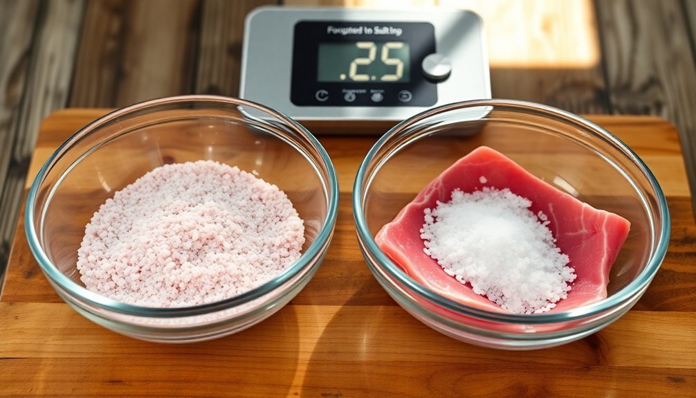 salt and curing ratios