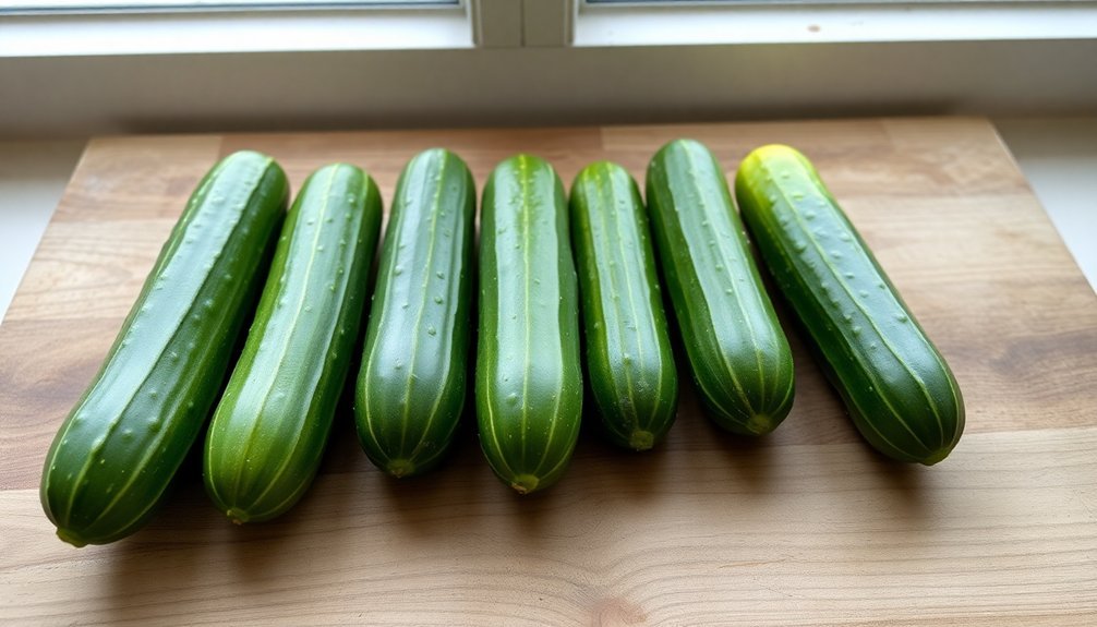 select quality cucumbers carefully