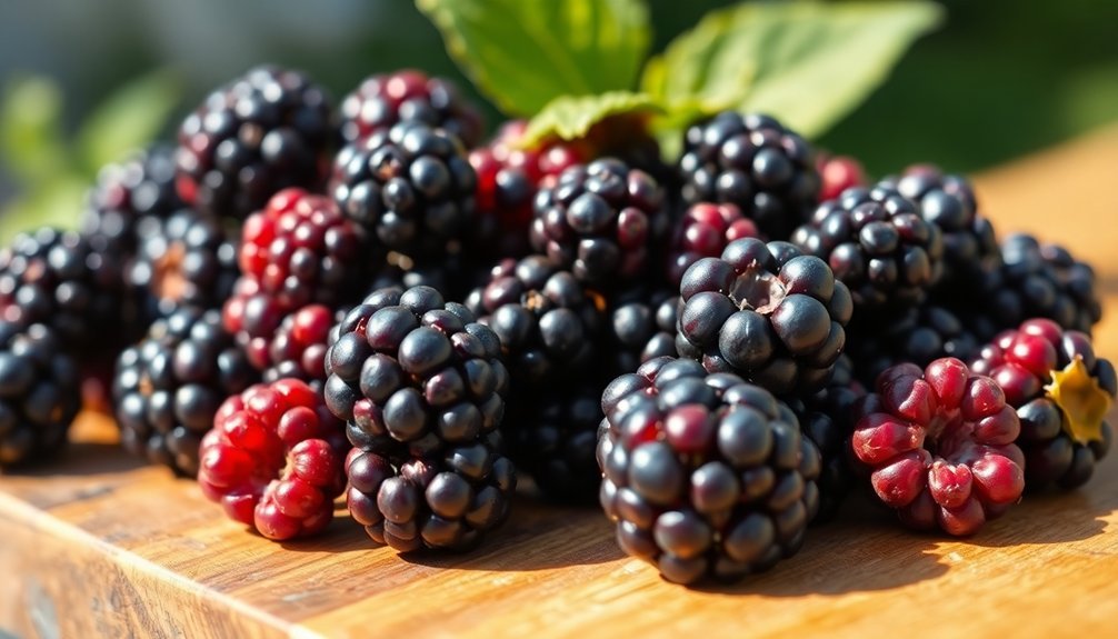 selecting quality blackberries carefully