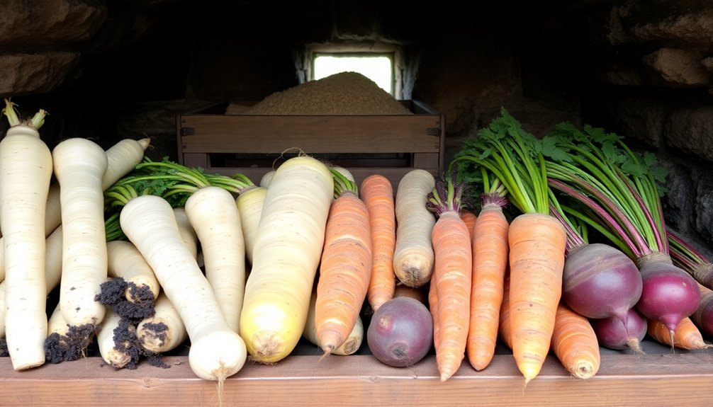 storing roots for preservation