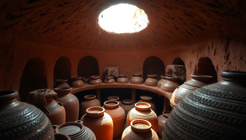 subterranean storage for clay