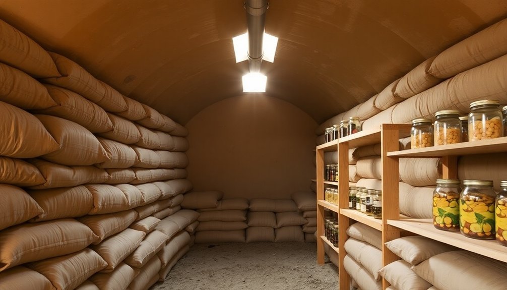 sustainable earthbag storage system