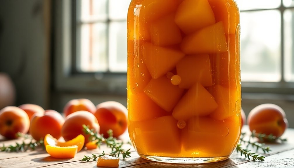 sweet thick peach preserve
