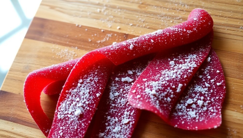 sweetened fruit leather snack