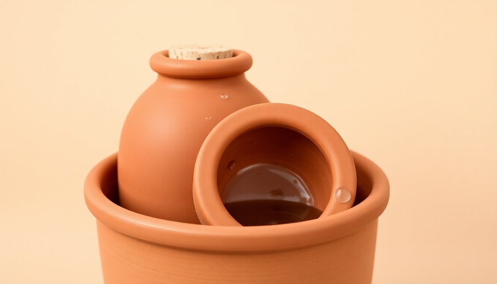 terracotta food preservation container