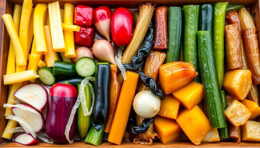 traditional japanese pickled vegetables