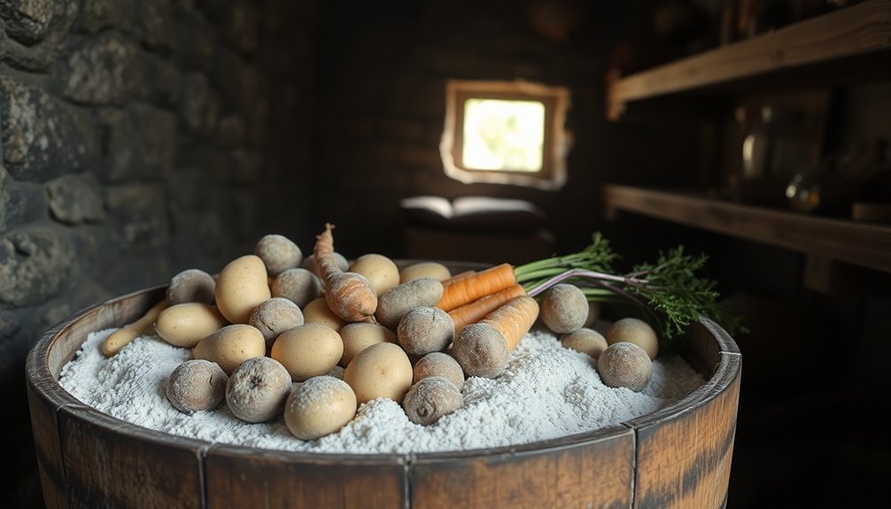 wood ash root cellar techniques