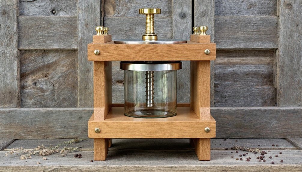 traditional wooden pickle presses